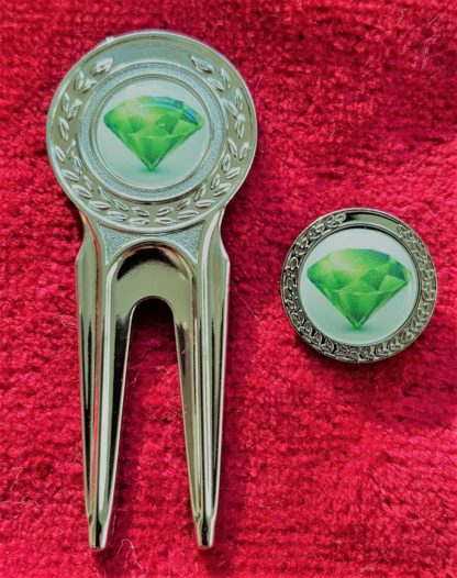 Silver divot tool and ball marker